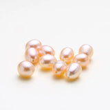 10pcs Natural Freshwater Pink Pearl Bead 8-9mm Half Hole Loose Spacer Beads