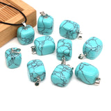 10pcs Natural Healing Crystal Gems Pendants Amethysts Rose Quartzs DIY Necklace