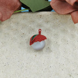 10pcs Lychee Shape Charms Painted Alloy Jewelry DIY Accessories