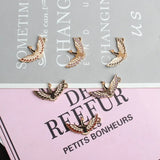 10pcs Wild Goose Shape Charms KC Earring Bracelet Hair Jewelry Alloy