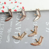 10pcs Wild Goose Shape Charms KC Earring Bracelet Hair Jewelry Alloy