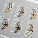 10pcs Wild Goose Shape Charms KC Earring Bracelet Hair Jewelry Alloy