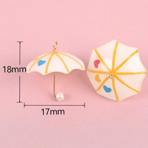 10pcs Mini Umbrella Pearl Beads DIY Jewelry Charms Craft