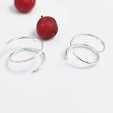 10pcs 925 Sterling Silver Nose Hoop Spiral Ring Piercing Jewelry