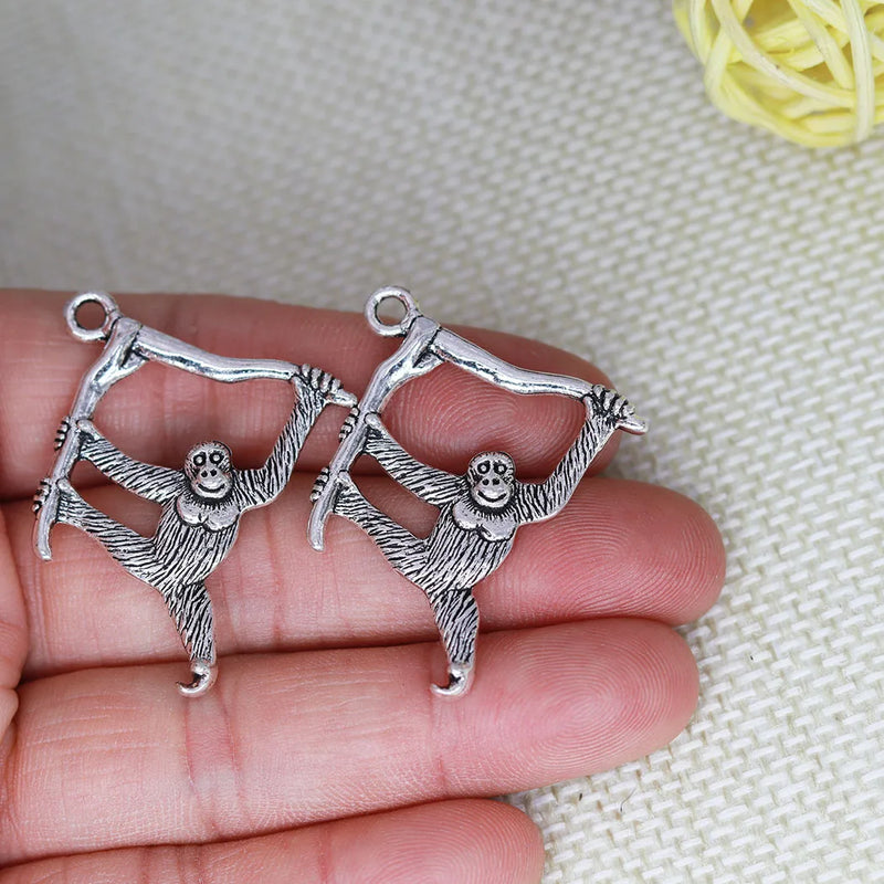 Orangutan Monkey Charms Animal Pendants for Jewelry Making Necklace Gift