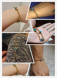 10pcs/ Lot Crystal Evil Eye Bracelet 19/21cm Chain Plated Never Faded