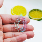 10pcs Rainbow Stainless Steel Charms 26*40mm Earring Pendants