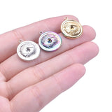 10pcs Rainbow Stainless Steel Evil Eye Charms for Women Evil Eyes Jewelry