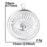 10pcs Rainbow Stainless Steel Evil Eye Charms for Women Evil Eyes Jewelry