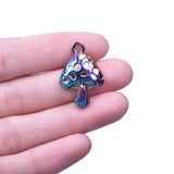 10pcs Rainbow Mushroom Charms Alloy Pendant DIY Jewelry Making Supplies