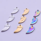 10pcs/Lot Rainbow Silver Dagger Canine Tooth Pendant