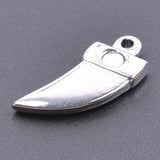 10pcs/Lot Rainbow Silver Dagger Canine Tooth Pendant