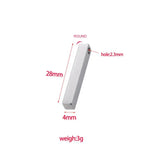 10pcs Stainless Steel Rectangle Pendant Charm DIY Keychain 4*28mm