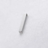 10pcs Stainless Steel Rectangle Pendant Charm DIY Keychain 4*28mm