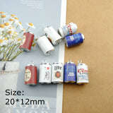 10pcs Resin Beer Drink Charms For Bracelets Key Chain Earring DIY Jewelry Making