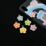 10pcs Resin Flowers Charms DIY Jewelry Making Pendants