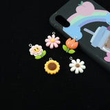 10pcs Resin Flowers Charms DIY Jewelry Making Pendants