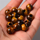 10pcs Round Big Hole Beads 12x10mm Agates Spacer Charms DIY
