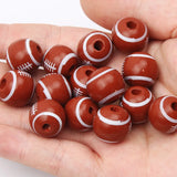10pcs Round Rugby Wooden Beads for Kids DIY Jewelry Making 16mm
