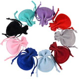 10pcs Velvet Bag Jewelry Organizer Dustproof Flannel Drawstring Gift Pouch