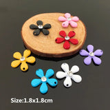 10pcs Spray Paint Rhinestones Flower Charm DIY Jewelry Accessories