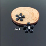 10pcs Spray Paint Rhinestones Flower Charm DIY Jewelry Accessories