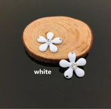 10pcs Spray Paint Rhinestones Flower Charm DIY Jewelry Accessories