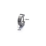 10pcs Stainless Steel 4x9mm Hoop Earrings Ring Cuff Ear Clip On Men Women