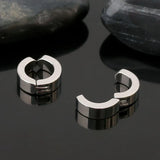 10pcs Stainless Steel 4x9mm Hoop Earrings Ring Cuff Ear Clip On Men Women