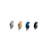 10pcs Stainless Steel 4x9mm Hoop Earrings Ring Cuff Ear Clip On Men Women