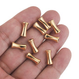 10pcs Stainless Steel Bowling Tube Spacer Beads for Jewelry Making