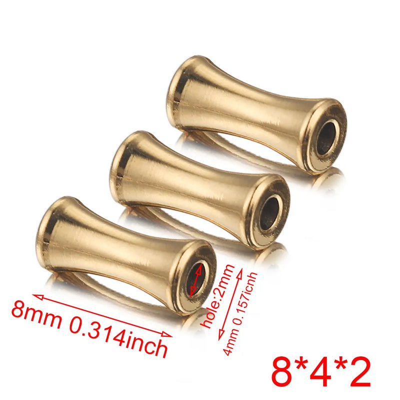 10pcs Stainless Steel Bowling Tube Spacer Beads for Jewelry Making