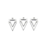 Stainless Steel Double Triangle Charms Pendant for DIY Jewelry Making