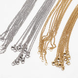10pcs Stainless Steel Link Cable Chain Necklace DIY Jewelry Making Supplies