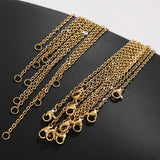 10pcs Stainless Steel Link Cable Chain Necklace DIY Jewelry Making Supplies