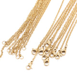 10pcs Stainless Steel Link Cable Chain Necklace DIY Jewelry Making Supplies