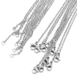 10pcs Stainless Steel Link Cable Chain Necklace DIY Jewelry Making Supplies