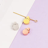 10pcs Stainless Steel Snowman Beads for DIY Bracelet Christmas Gift