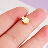 10pcs Stainless Steel Snowman Beads for DIY Bracelet Christmas Gift