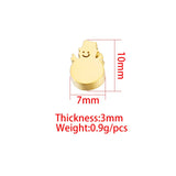 10pcs Stainless Steel Snowman Beads for DIY Bracelet Christmas Gift
