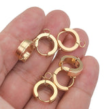 10pcs/Lot Stainless Steel Round Earrings Hooks Clasps DIY Findings