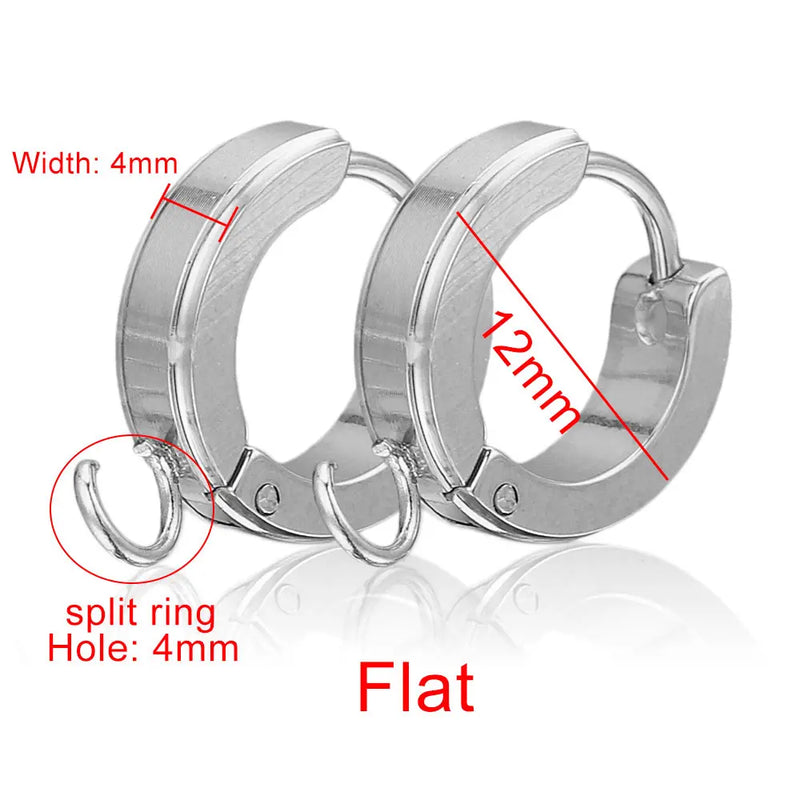 10pcs/Lot Stainless Steel Round Earrings Hooks Clasps DIY Findings