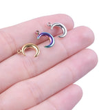 10pcs Stainless Steel Moon Crescent Planet Pendant Charms for DIY Jewelry