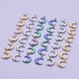 10pcs Stainless Steel Moon Crescent Planet Pendant Charms for DIY Jewelry