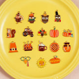 Thanksgiving Owl Turkey Maple Charms for Jewelry Making