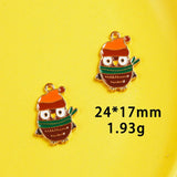 Thanksgiving Owl Turkey Maple Charms for Jewelry Making