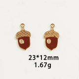 Thanksgiving Turkey Pumpkin Maple Enamel DIY Charms for Jewelry Making