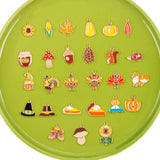 Thanksgiving Turkey Pumpkin Maple Enamel DIY Charms for Jewelry Making