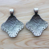 Tibetan Silver Ethnic Flower Charms Pendants for Jewelry Making