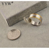 10pcs Titanium Steel Mix Silver Letter Rings Size 16-22 Randomly